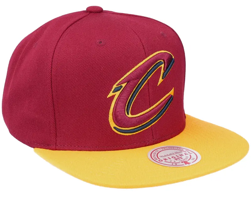 Mitchell & Ness Cleveland Cavaliers Team 2 Tone 2.0 Red/Yellow Snapback online