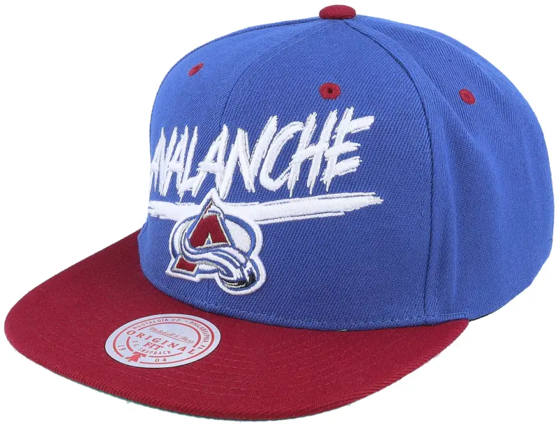 Mitchell & Ness Colorado Avalanche Transcript Bue Snapback online