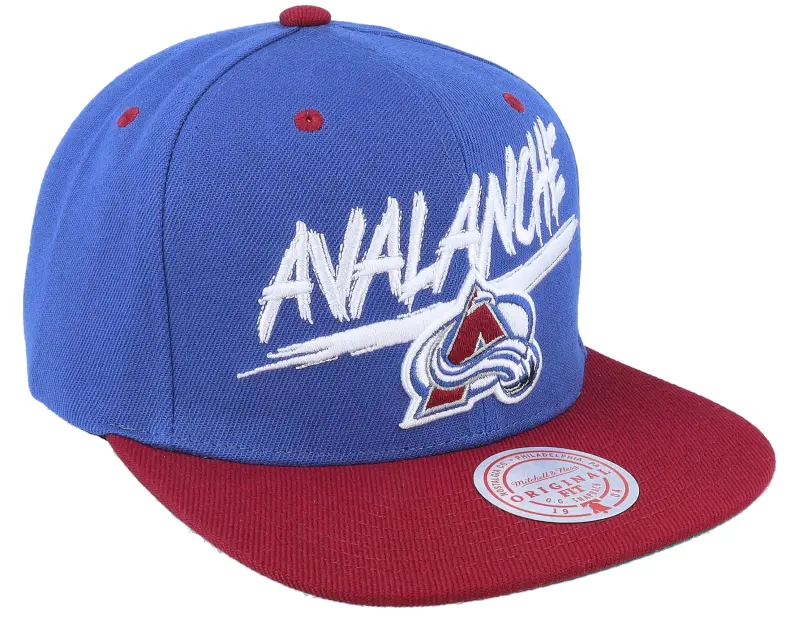 Mitchell & Ness Colorado Avalanche Transcript Bue Snapback online