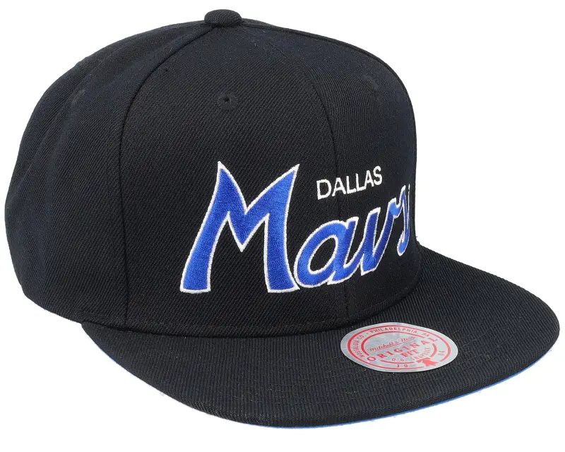 Mitchell & Ness Dallas Mavericks Team Script 2.0 Black Snapback online