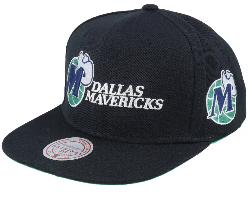 Mitchell & Ness Dallas Mavericks Triple Play Black Snapback online