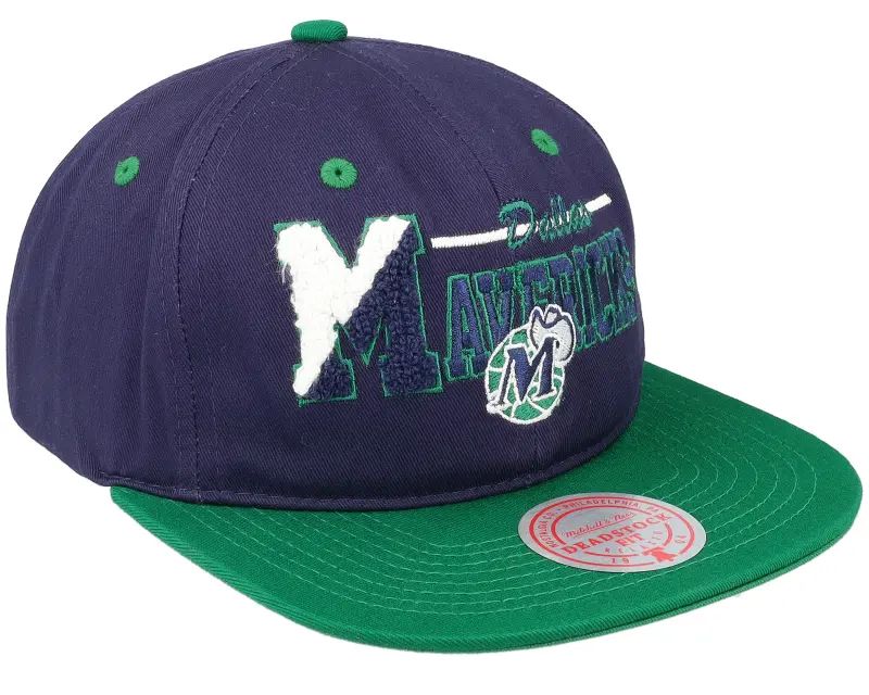 Mitchell & Ness Dallas Mavericks Varsity Letter Blue/Green Snapback online