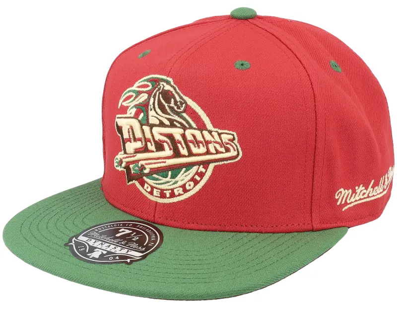 Mitchell & Ness Detroit Pistons Nightmare Red/Green Fitted online