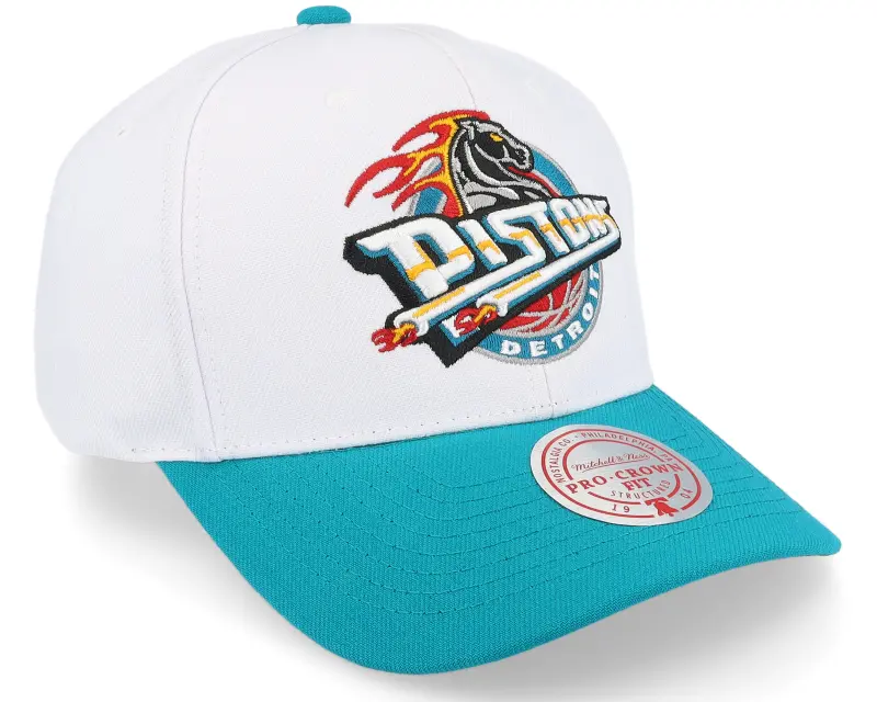 Mitchell & Ness Detroit Pistons Team 2 Tone 2.0 Pro White/Teal Adjustable online