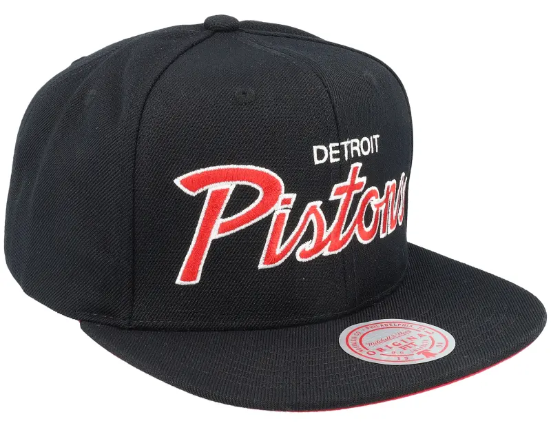 Mitchell & Ness Detroit Pistons Team Script 2.0 Black Snapback online