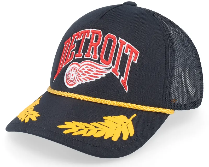 Mitchell & Ness Detroit Red Wings Gold Leaf Hwc Black Trucker online