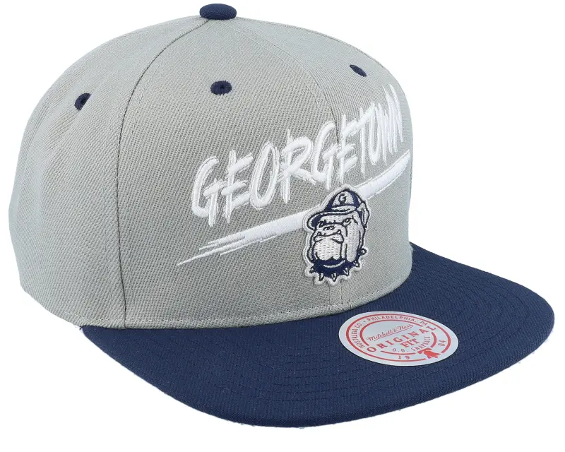 Mitchell & Ness Georgetown Hoyas Transcript Grey/Navy Snapback online