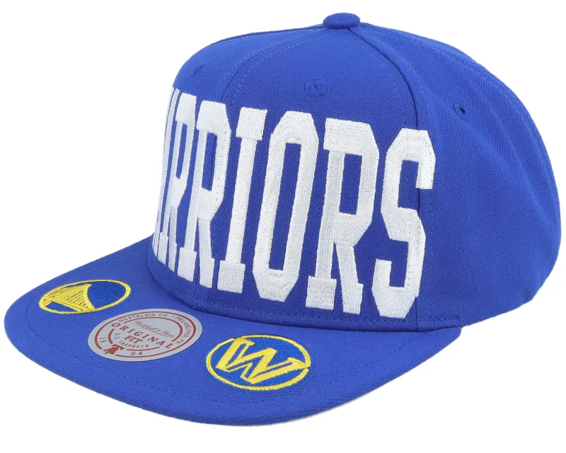 Mitchell & Ness Golden State Warriors Big Text 1 Blue Snapback online