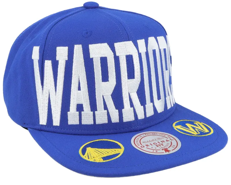 Mitchell & Ness Golden State Warriors Big Text 1 Blue Snapback online