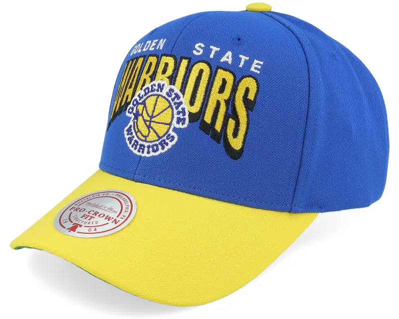 Mitchell & Ness Golden State Warriors Boom Text Pro Blue/Yellow Adjustable online