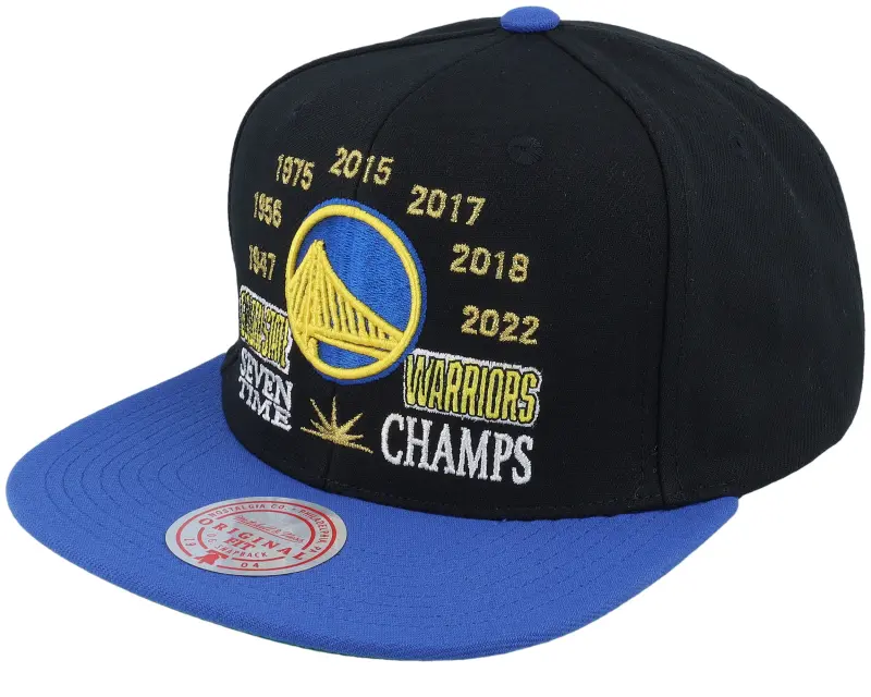 Mitchell & Ness Golden State Warriors Champ Is Here Black/Blue Snapback online