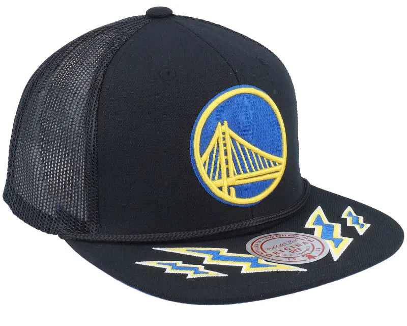 Mitchell & Ness Golden State Warriors Recharge Black Trucker online