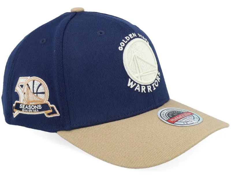 Mitchell & Ness Golden State Warriors Sand Storm Navy/Sand A-Frame Adjustable online
