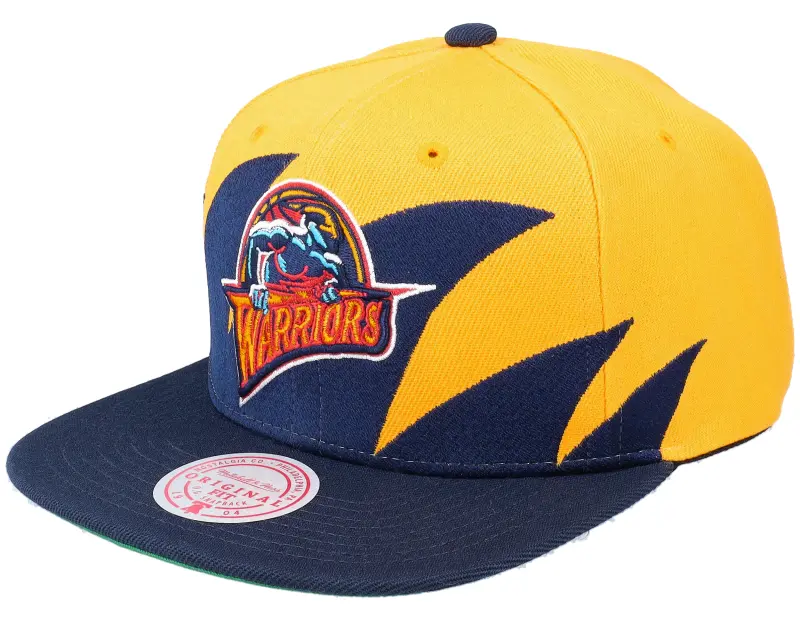 Mitchell & Ness Golden State Warriors Sharktooth Yellow/Blue Snapback online