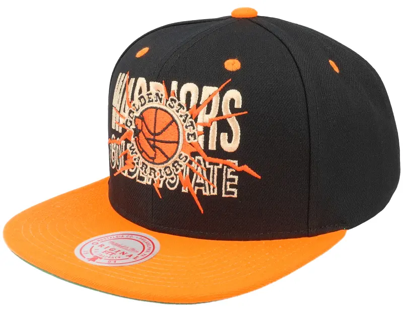 Mitchell & Ness Golden State Warriors Shattered Black/Orange Snapback online