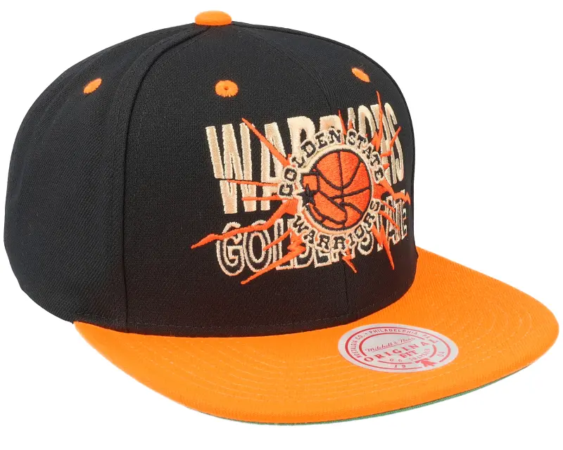 Mitchell & Ness Golden State Warriors Shattered Black/Orange Snapback online