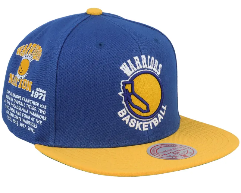 Mitchell & Ness Golden State Warriors Team Origins Blue/Yellow Snapback online