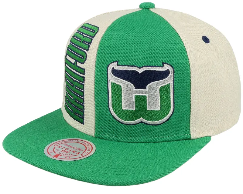 Mitchell & Ness Hartford Whalers Pop Panel Off White/Green Snapback online