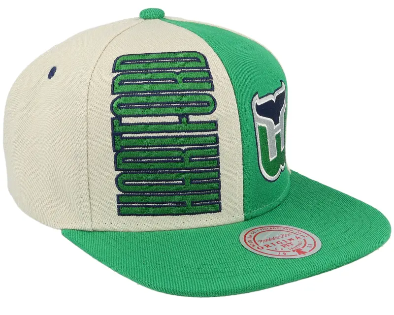 Mitchell & Ness Hartford Whalers Pop Panel Off White/Green Snapback online