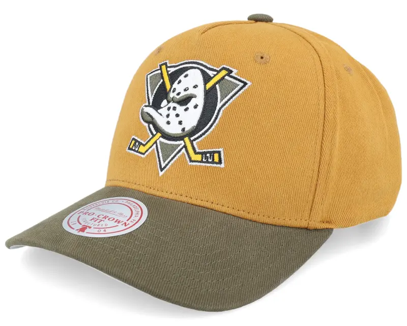Mitchell & Ness Hatstore Exclusive x Anaheim Ducks Sign. Pro Crown-c. Tan/Brown A-frame Adjustable online