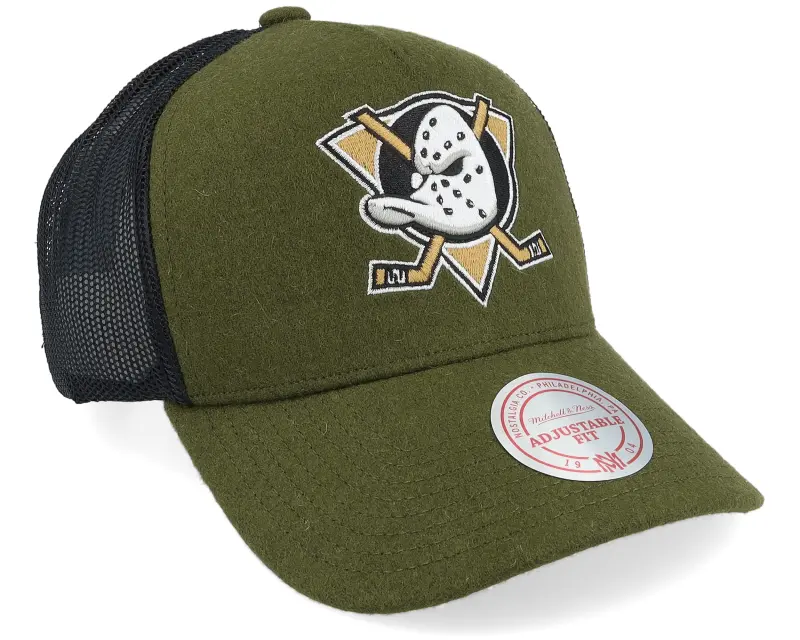 Mitchell & Ness Hatstore Exclusive x Anaheim Ducks Winterized Forest Green Trucker online
