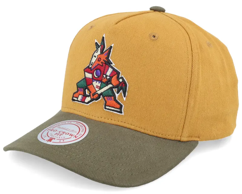 Mitchell & Ness Hatstore Exclusive x Arizona Coyotes Sign. Pro Crown-c. Tan/Brown A-frame Adjustable online