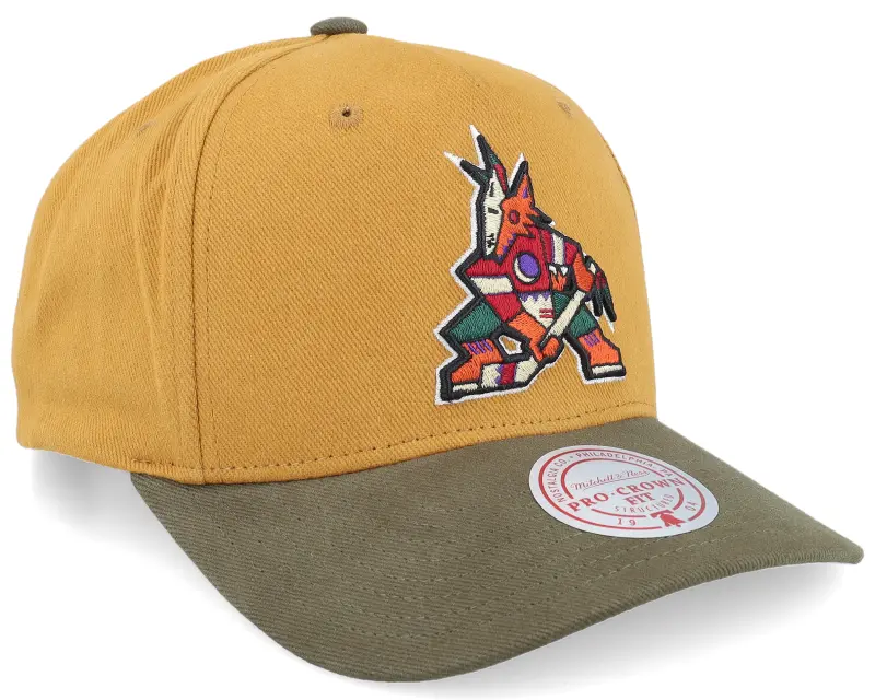 Mitchell & Ness Hatstore Exclusive x Arizona Coyotes Sign. Pro Crown-c. Tan/Brown A-frame Adjustable online