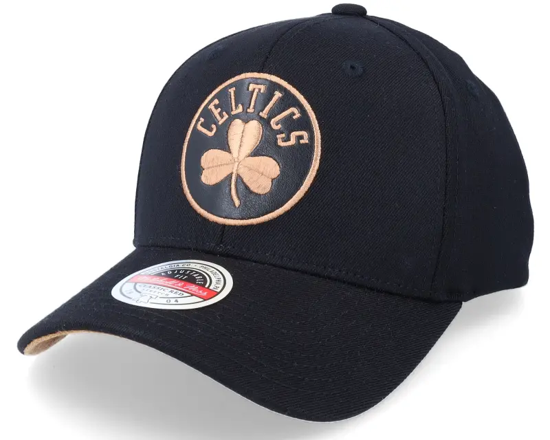 Mitchell & Ness Hatstore Exclusive x Boston Celtics Leather Logo Black Adjustable online
