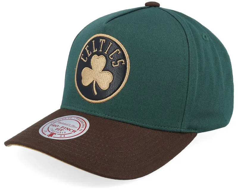 Mitchell & Ness Hatstore Exclusive x Boston Celtics Pro Crown Dark Green/Brown A-frame Adjustable online