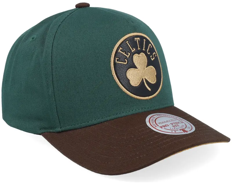 Mitchell & Ness Hatstore Exclusive x Boston Celtics Pro Crown Dark Green/Brown A-frame Adjustable online