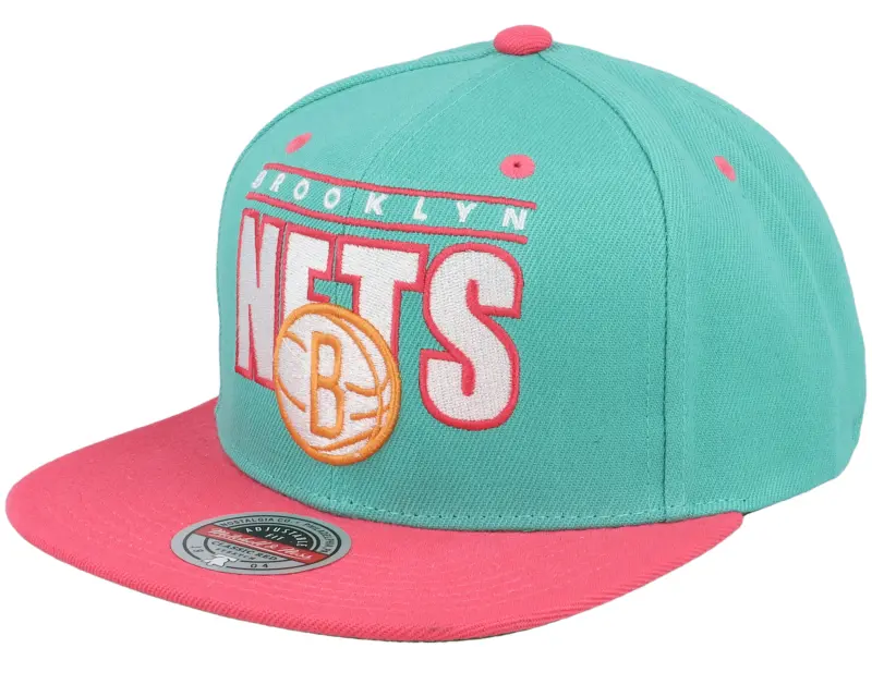Mitchell & Ness Hatstore Exclusive x Brooklyn Nets Lollipop Teal/Pink Snapback online