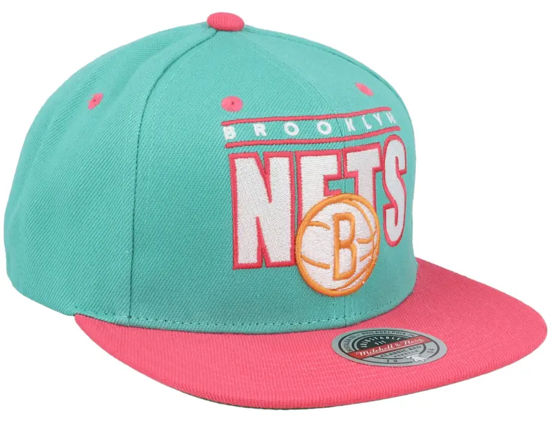 Mitchell & Ness Hatstore Exclusive x Brooklyn Nets Lollipop Teal/Pink Snapback online