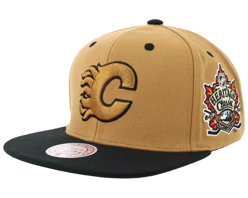 Mitchell & Ness Hatstore Exclusive x Calgary Flames Heritage Brown/Black Snapback online