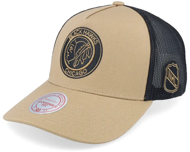 Mitchell & Ness Hatstore Exclusive x Chicago Blackhawks Archaeo Tan/Black Trucker online