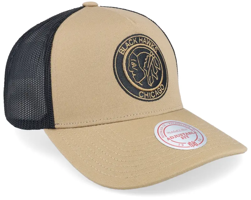 Mitchell & Ness Hatstore Exclusive x Chicago Blackhawks Archaeo Tan/Black Trucker online
