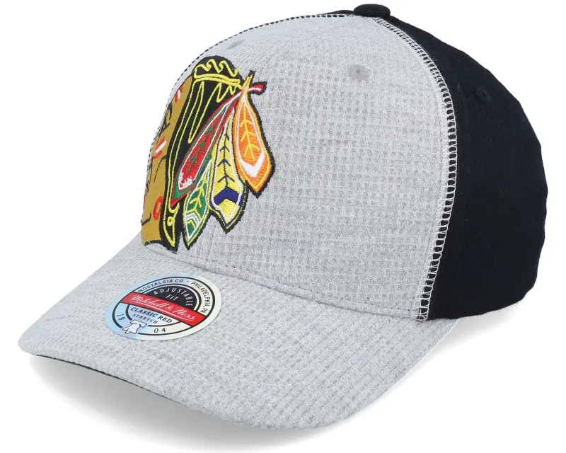 Mitchell & Ness Hatstore Exclusive x Chicago Blackhawks Exclusive XL Hockey Logo Grey/Black Adjustable online