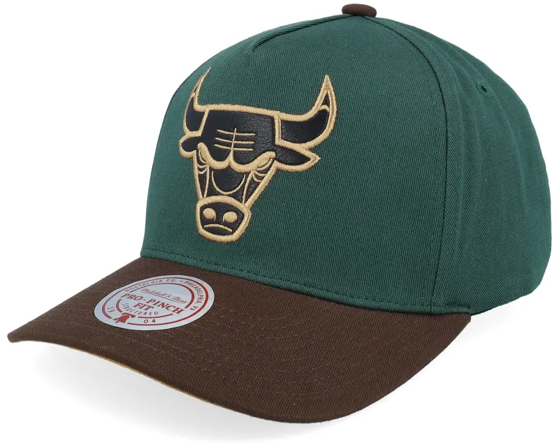 Mitchell & Ness Hatstore Exclusive x Chicago Bulls Pro Crown Dark Green/Brown A-frame Adjustable online
