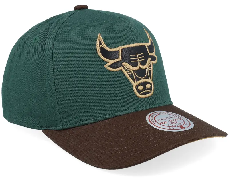 Mitchell & Ness Hatstore Exclusive x Chicago Bulls Pro Crown Dark Green/Brown A-frame Adjustable online