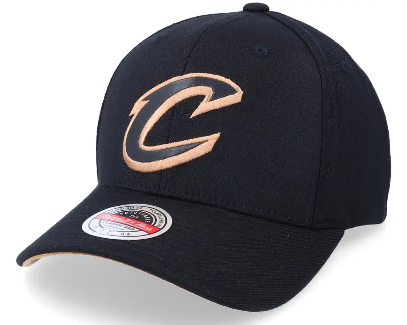 Mitchell & Ness Hatstore Exclusive x Cleveland Cavaliers Leather Logo Black Adjustable online