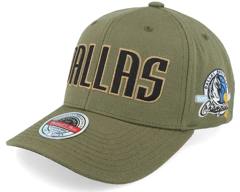 Mitchell & Ness Hatstore Exclusive x Dallas Mavericks Script Flight Olive Adjustable online