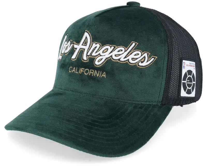 Mitchell & Ness Hatstore Exclusive x Los Angeles Lakers Script Velvet Dark Green/Black Trucker online