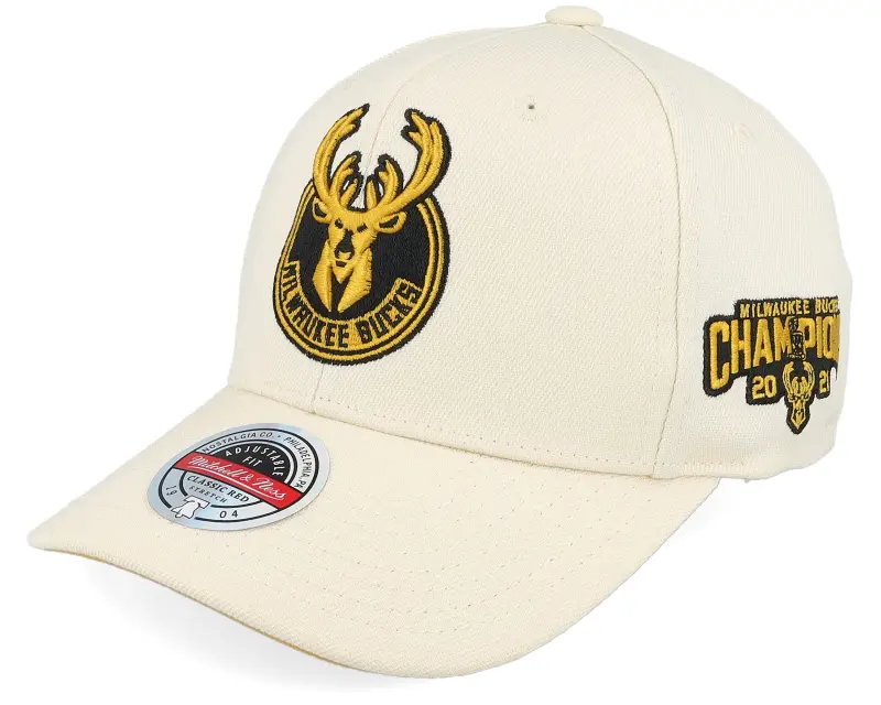 Mitchell & Ness Hatstore Exclusive x Milwaukee Bucks Limestone Stone/White Adjustable online