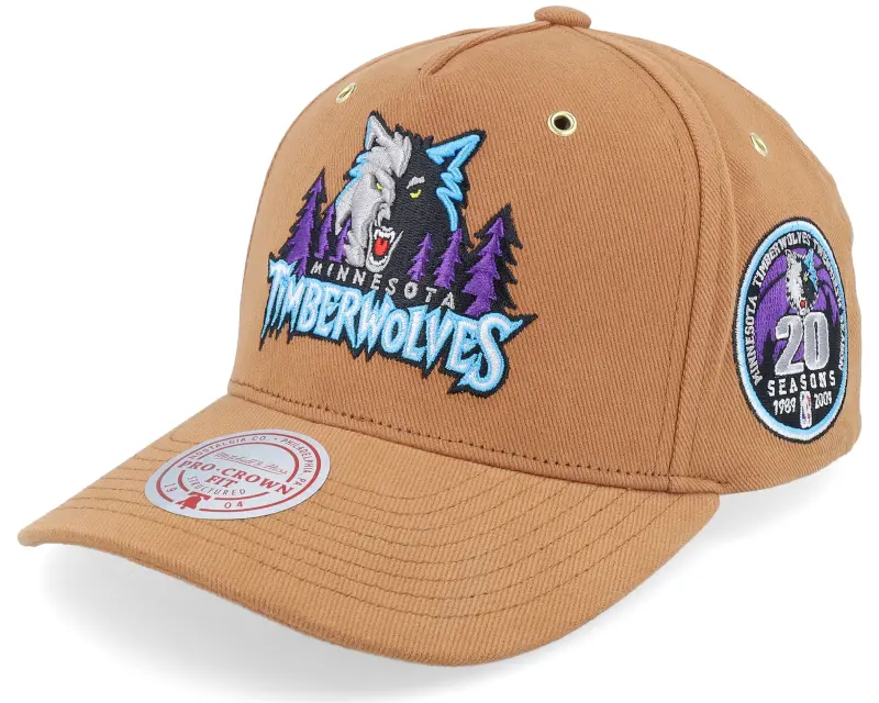 Mitchell & Ness Hatstore Exclusive x Minnesota Timberwolves Purple Pop Tan Adjustable online