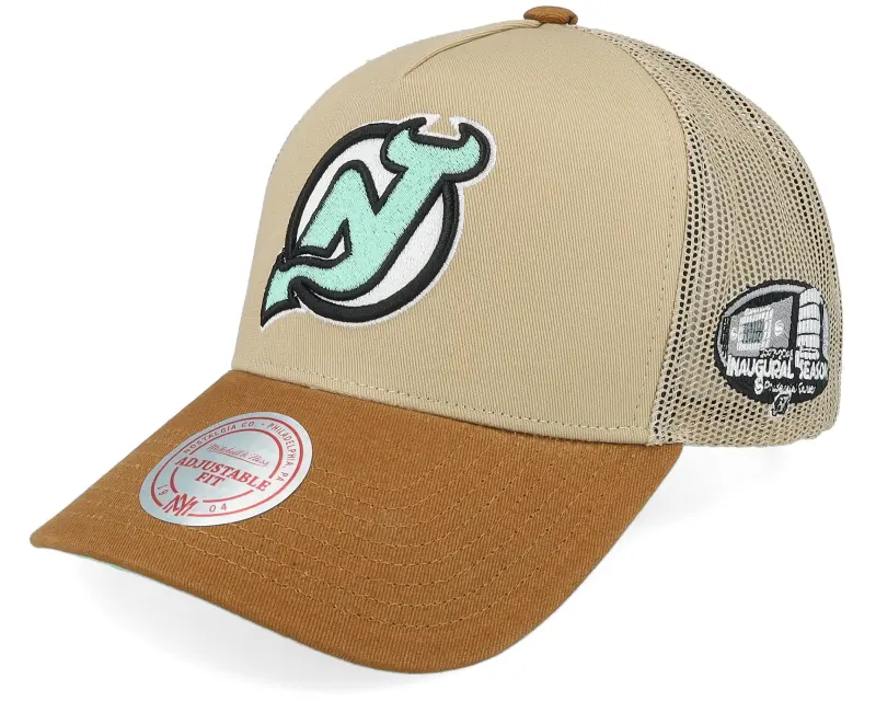 Mitchell & Ness Hatstore Exclusive x New Jersey Devils Crepe Hemp Light Brown Trucker online