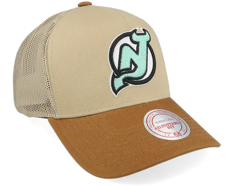 Mitchell & Ness Hatstore Exclusive x New Jersey Devils Crepe Hemp Light Brown Trucker online
