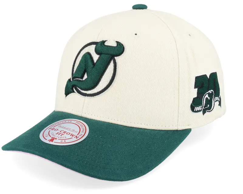 Mitchell & Ness Hatstore Exclusive x New Jersey Devils Grand Suede Cream/Dark Green Adjustable online