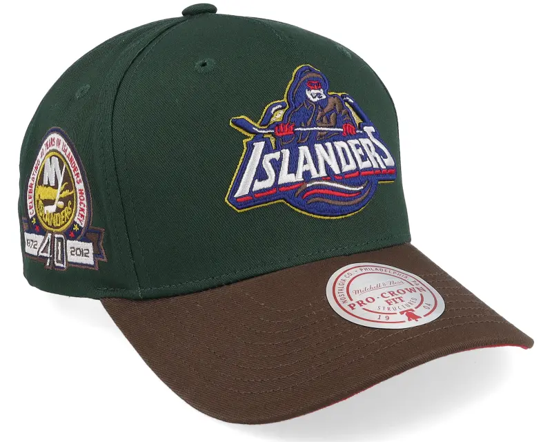 Mitchell & Ness Hatstore Exclusive x New York Islanders Gino Pro Crown Green/Brown A-Frame Adjustable online