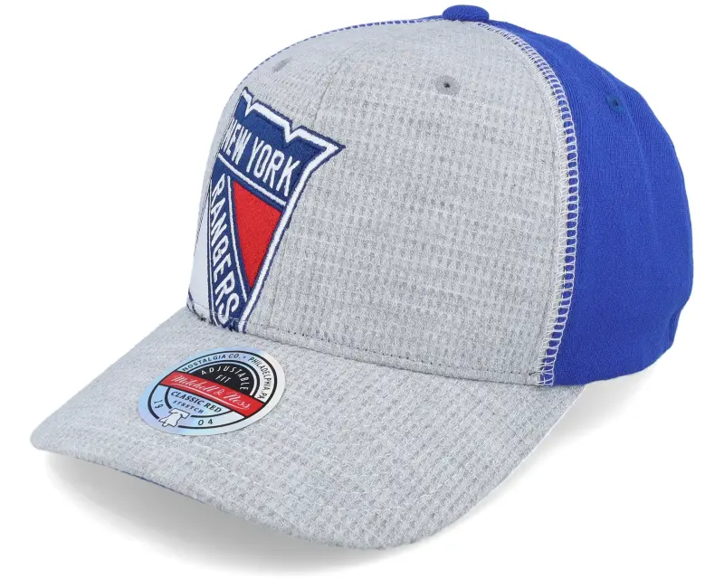 Mitchell & Ness Hatstore Exclusive x New York Rangers Exclusive XL Hockey Logo Grey/Navy Adjustable online