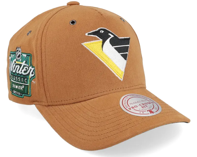 Mitchell & Ness Hatstore Exclusive x Pittsburgh Penguins Trek 4.0 Tan A-frame Adjustable online