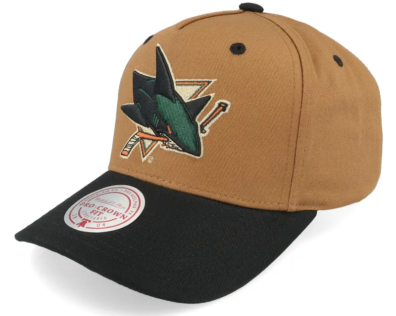 Mitchell & Ness Hatstore Exclusive x San Jose Sharks Brown/Black Pro Crown A-frame Adjustable online